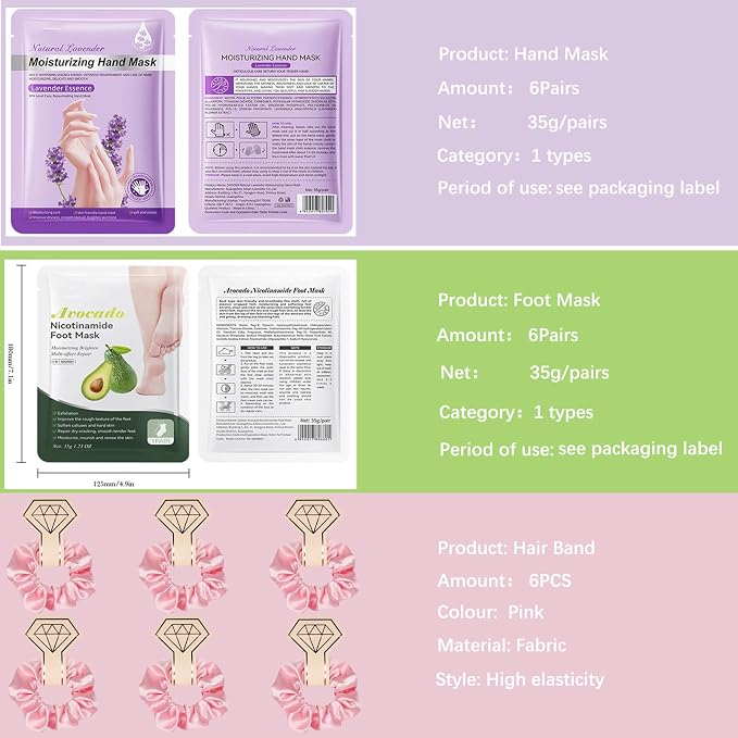 Spa Party Supplies for Women, Spa Party Favors, Facial Masks, Foot Mask - Image 2