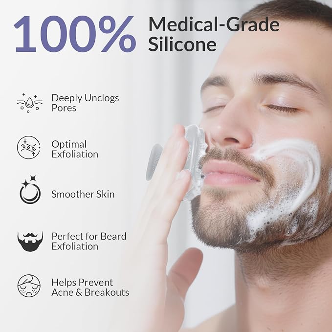 2 Pack Face Scrubber, Silicone Facial Cleansing Brush - Image 2
