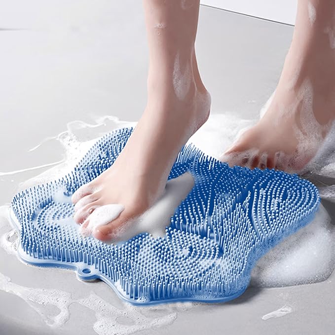Shower Foot Scrubber, Shower Foot and Back Scrubber by EASKITE