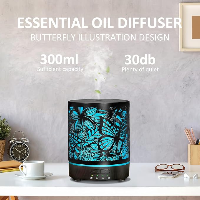 Essential Oil Diffusers 300ML Metal Aromatherapy Oil Diffusers - Image 3