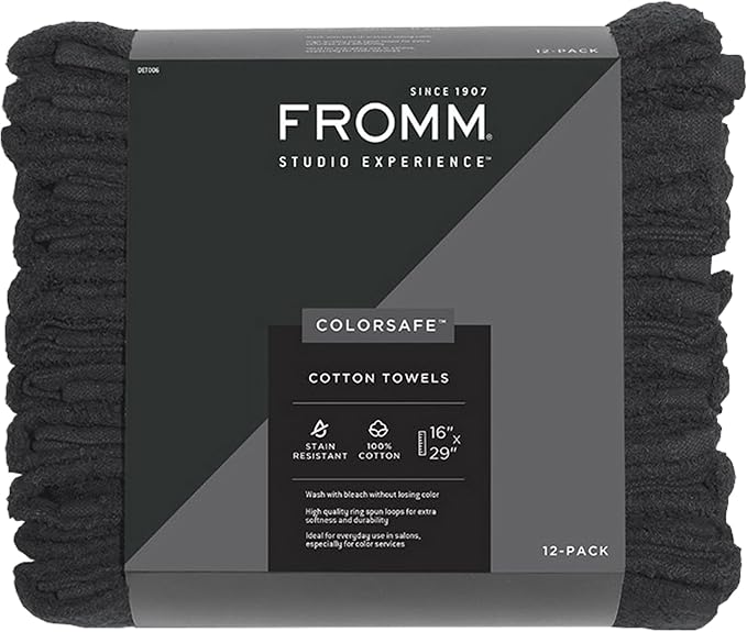Fromm ColorSafe 100% Cotton Bleach Proof Salon Hair Towels by Fromm