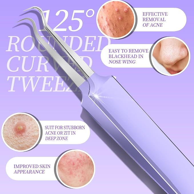 Teenitor Pimple Popper Tool Kit and Blackhead Remover Tools, Ingrown Hair - Image 3