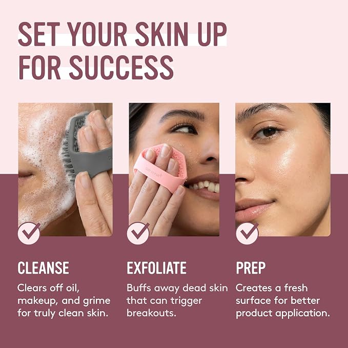 Sud Scrub® Antimicrobial Silicone Face Scrubber, 1 Pack, Gentle Face Exfoliator - Image 5