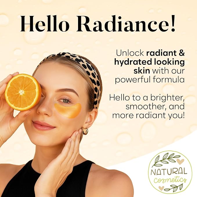 BLOOMORA Vitamin C & Caffeine Under Eye Patches, Under Eye Mask - Image 3
