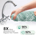 my novel things 2 Pack Extra Large Microfiber Hair Towel Wrap, 37.4" x 26.4" - Image 4