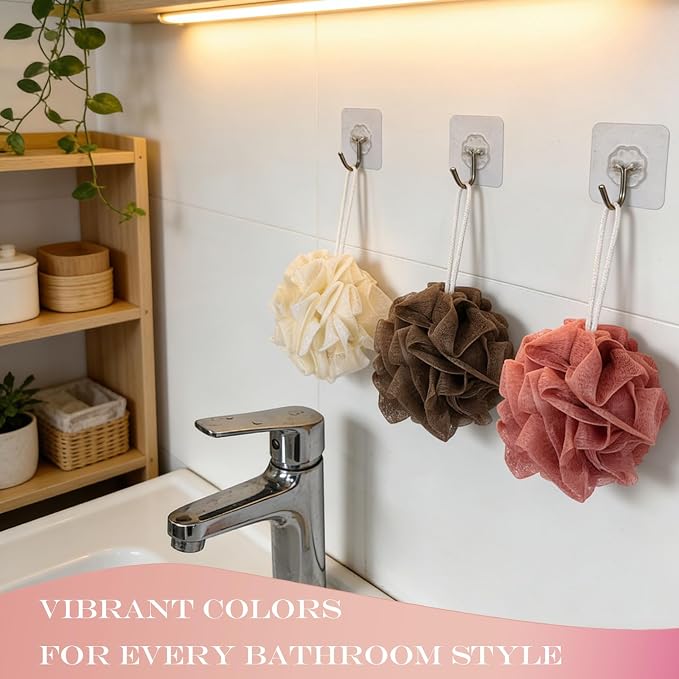 3-Pack Loofah Washcloth Combo 2-in-1, Exfoliating Soap Saver Pouch - Image 7