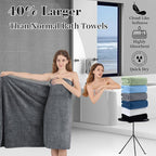 Extra Large Bath Sheet Set of 4, Ultra Soft Fluffy Towel, 35”x 70”Oversized - Image 2