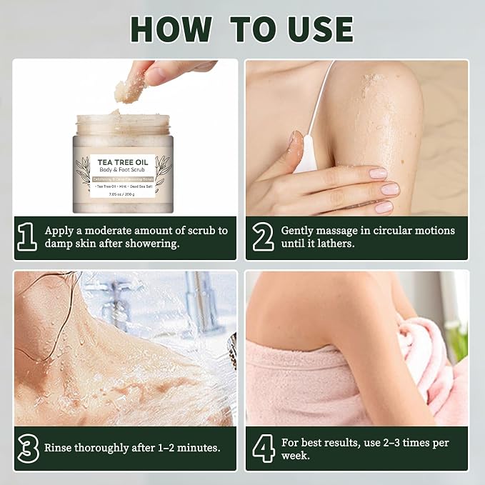 Tea Tree Body & Foot Scrub 7.05oz - Image 5