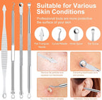 Pimple Popper Tool Kit, IUMAKEVP 15 PCS Professional Stainless Steel Blackhead - Image 3