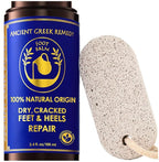 Dry Cracked Heels Repair with Pumice Stone | Organic Foot Cream by AncientGreekRemedybyBlissofGreece
