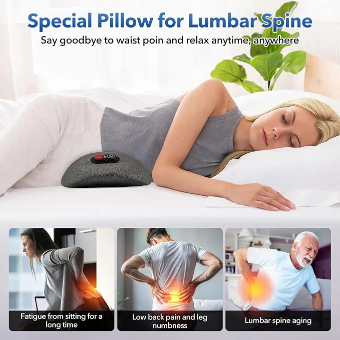 3-in-1 Rechargeable Heated Back Massager, Mothers Day Pillow Gifts - Image 6
