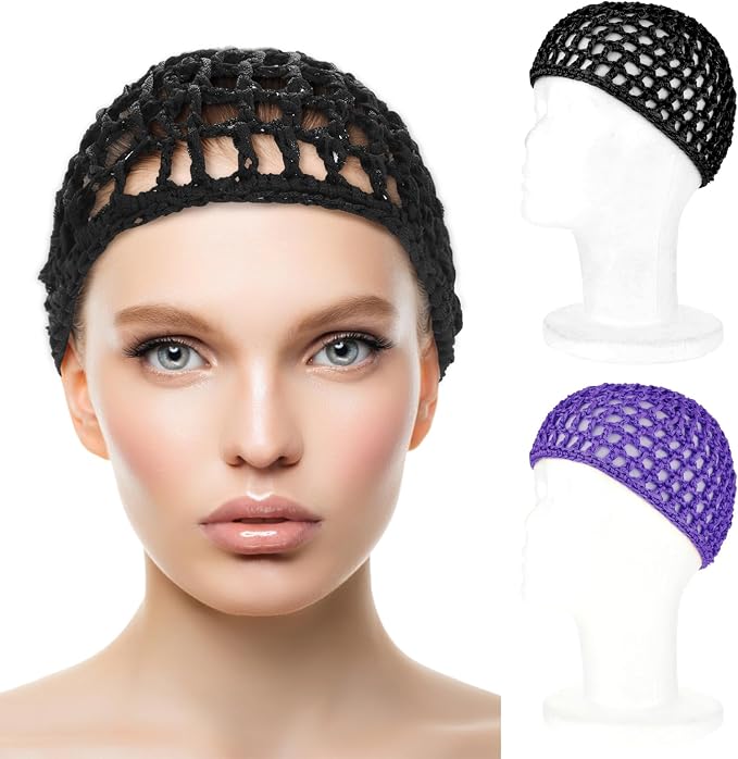 WLLHYF Wig Cap Thick Long Hair Caps Adjustable Net Mesh Braided Weaving Making - Image 2