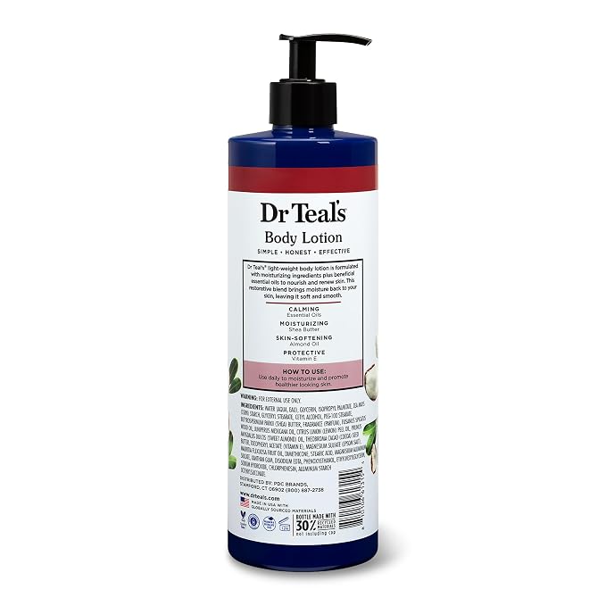 Dr Teal's Body Lotion, Shea Butter & Almond, 18 fl oz - Image 8