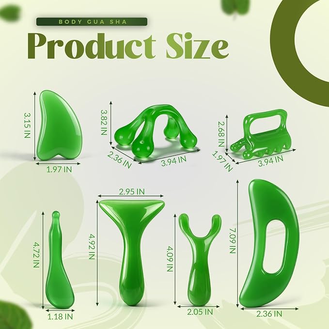 Ceenna 7 Pcs Gua Sha Massage Tools Set - Image 2