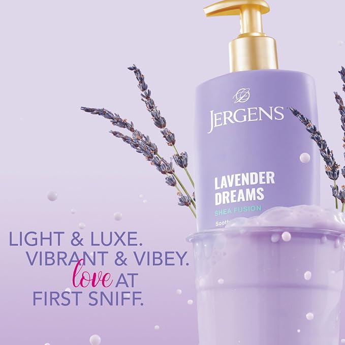 Jergens Shea Fusion Lavender Dreams Body Lotion, Scented Lotion, Moisturizer - Image 5