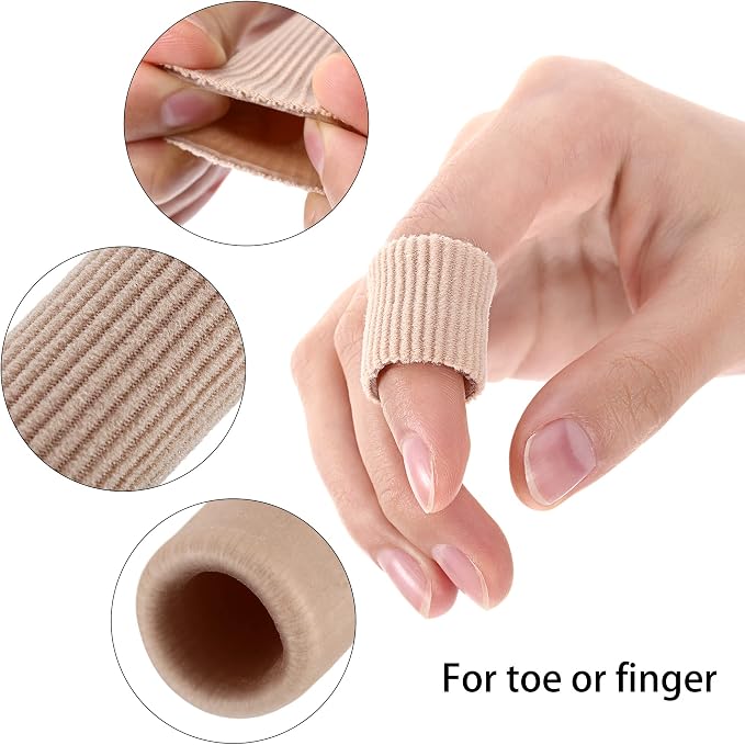 Blulu 24 Pieces Toe Tubes 0.98 Inches Cushion Tube Corn Pads - Image 3