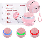 Electric Facial Cleaner with 6 Modes & 3 Light Effects, Rechargeable Waterproof by EUHBLE