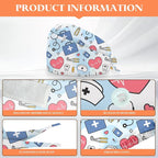 Adjustable Scrub Cap with Buttons & Sweatband, Working Hat with Elastic Tie Back - Image 2