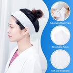 200 Pieces Disposable Spa Facial Headbands Individual Wrapped Elastic Makeup - Image 3