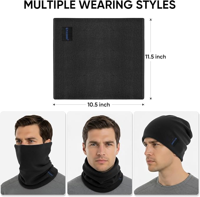 TICONN Neck Gaiter Face Cover Scarf, Neck Warmer Breathable Sun & Wind-proof - Image 2