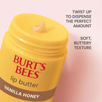 Burt's Bees Vanilla Honey Lip Butter, Repairs Dry Lips, 24 Hour Hydration - Image 5