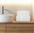 Avalon Towels Luxury 8 Piece White Towels Set, 2 Bath Towels, 2 Hand Towels and - Image 6