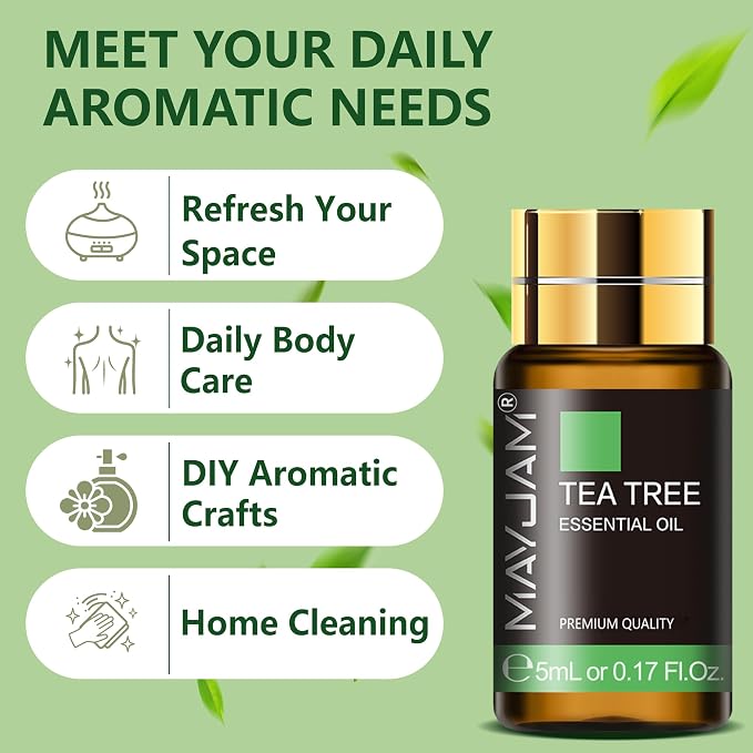 MAYJAM Tea Tree 20 Pcs Pure Essential Oil Gift Set, - Image 4