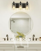 3-Light Bathroom Light Fixtures, Modern Vanity Lighting Fixtures Over Mirror - Image 8