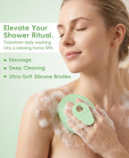 Soft Silicone Shower Brush Body Wash Bath Exfoliating Skin Massage Scrubber - Image 2