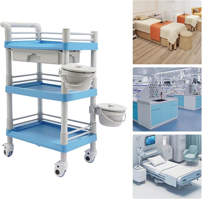 Salon Storage Cart, 3 Tier Rolling Beauty Organizer - Image 8