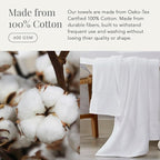 NY Loft 100% Cotton 6 Piece Bath Towel Set | White Towels | Oeko-TEX® Standard - Image 4