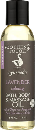 Soothing Touch Ayurveda Organic Bath, Body & Massage Oil, Calming Lavender by Soothing+Touch