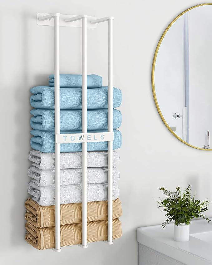 Towel Holders for Bathroom Wall Mounted, Bethom Towel Storage for Small Bathroom by Bethom