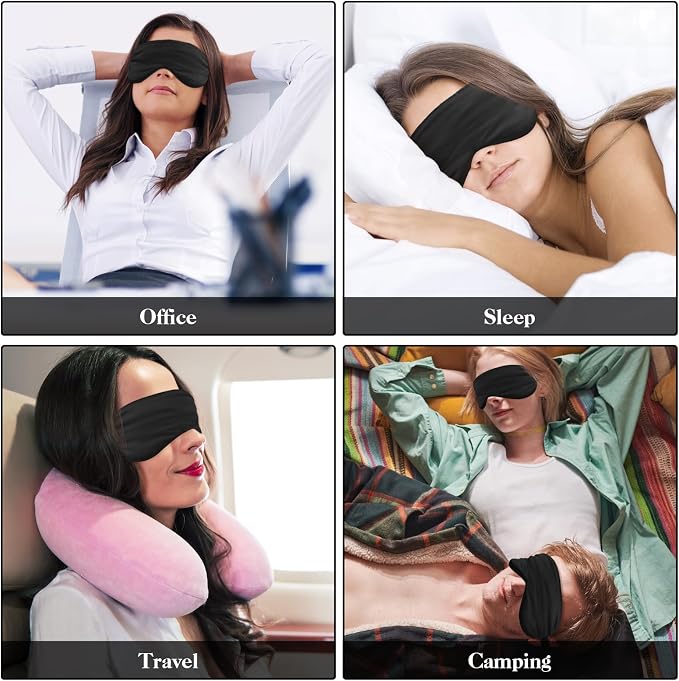 2 Pack Sleep Mask Silk Eye Mask Cover - Image 5