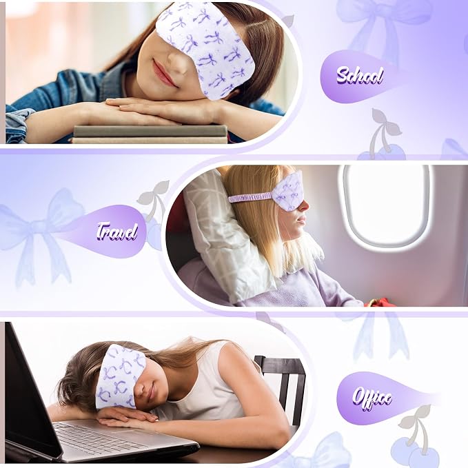 Cuffbow 6 Pack Plush Sleep Mask Set, Cute Plush Eye Masks - Image 5