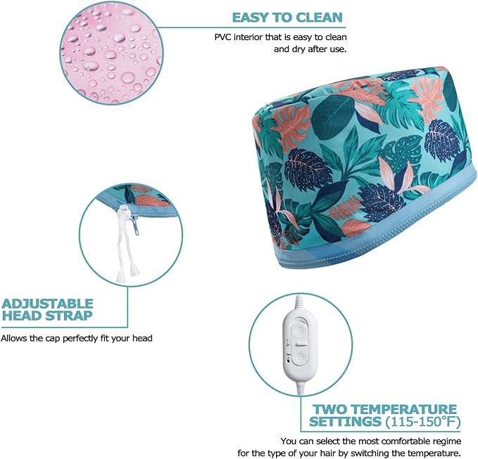 VICARKO Hair Steamer Thermal Heat Cap   Deep - Image 4