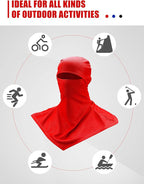 SATINIOR 3 Piece Balaclava Face Cover Sun Protection Neck Cover Summer - Image 6