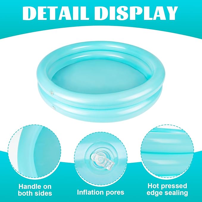 2 Pack Inflatable Pool Foot Bath Basin, Swimming Pool Clean Feet, Foot Soaking - Image 7