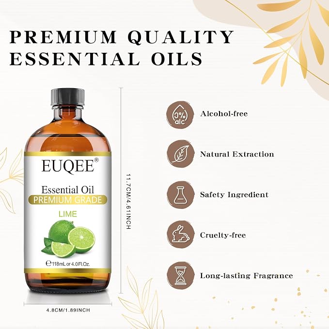 EUQEE Lime Essential Oil 4fl oz Pure Lime Oil Essential Oil - Image 5