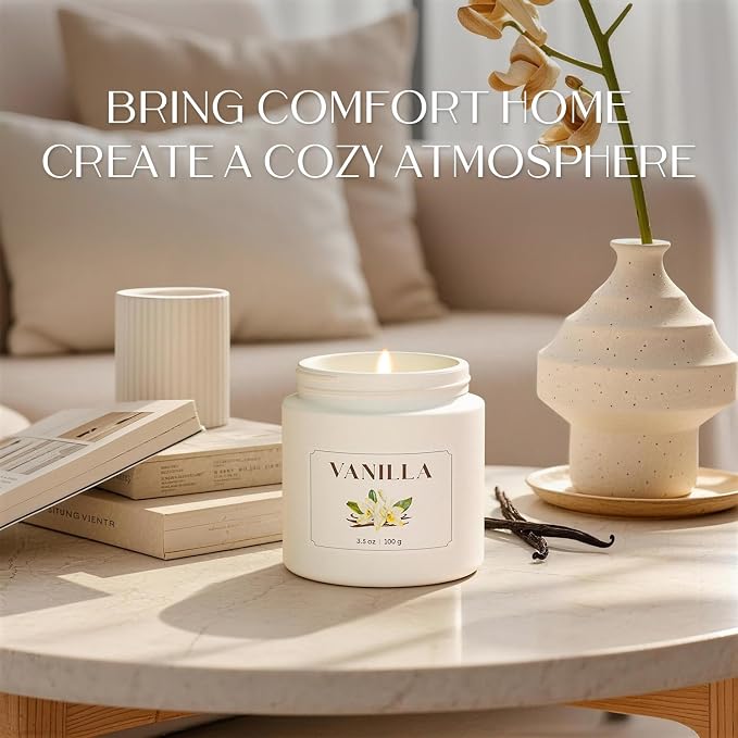 NORVENCE Vanilla Candle, Scented Candles Gift Set, Stress Relief Candles - Image 5