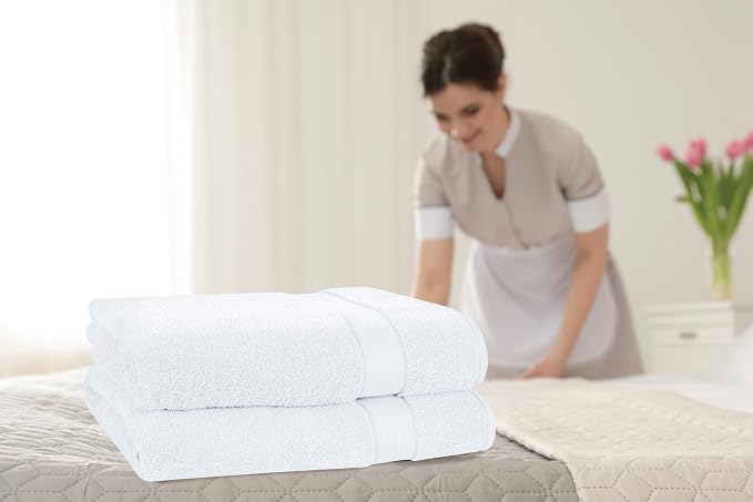 GLAMBURG 700 GSM Premium Cotton 2-Pack Oversized Extra Large Bath Sheet Set - Image 3