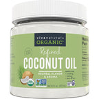 Viva Naturals Refined Coconut Oil, 16 fl oz – Expeller-Pressed, USDA Organic by VivaNaturals