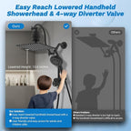 Hibbent Dual Filter All Metal 10"Rainfall Showerhead Combo, High Pressure - Image 6