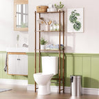AmazerBath Bamboo Over The Toilet Storage Shelf, Over Toilet Bathroom Organizer by AmazerBath