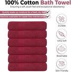KAHAF COLLECTION 6 Pack Bath Towels Set 100% Ring Spun Cotton, Lightweight - Image 2