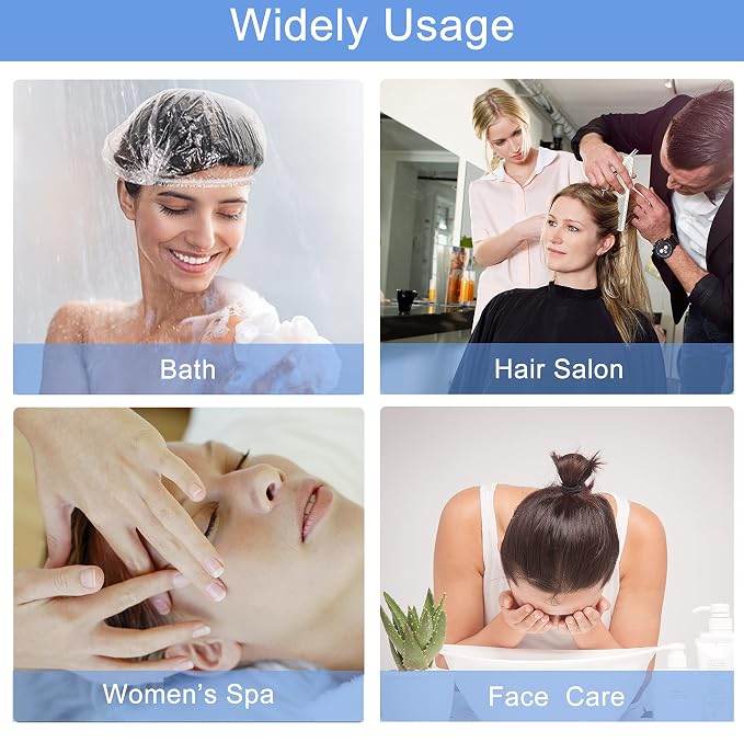 150 PCS Upgrade Disposable Shower Caps. Ceizioes Waterproof Hair Bath Caps. - Image 6