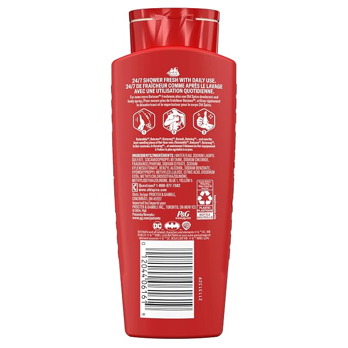 Old Spice Body Wash for Men, Batman: Dark Night, 3X Defense, 24/7 Shower Fresh - Image 11