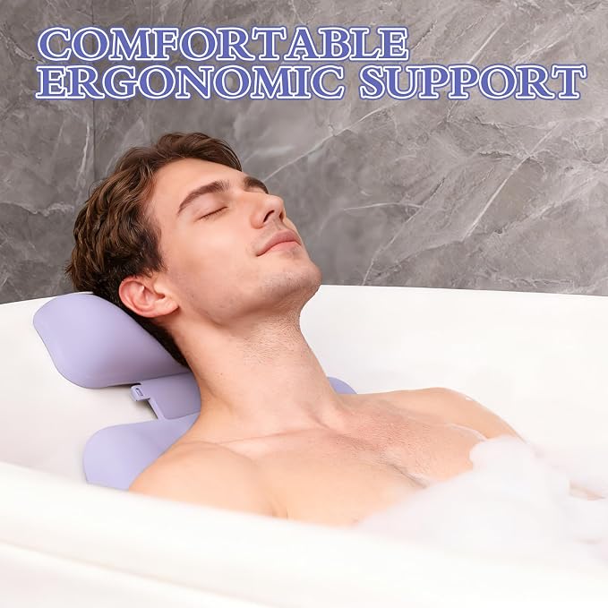 Silicone Bath Pillow, Upgraded Bath Pillows - Image 8