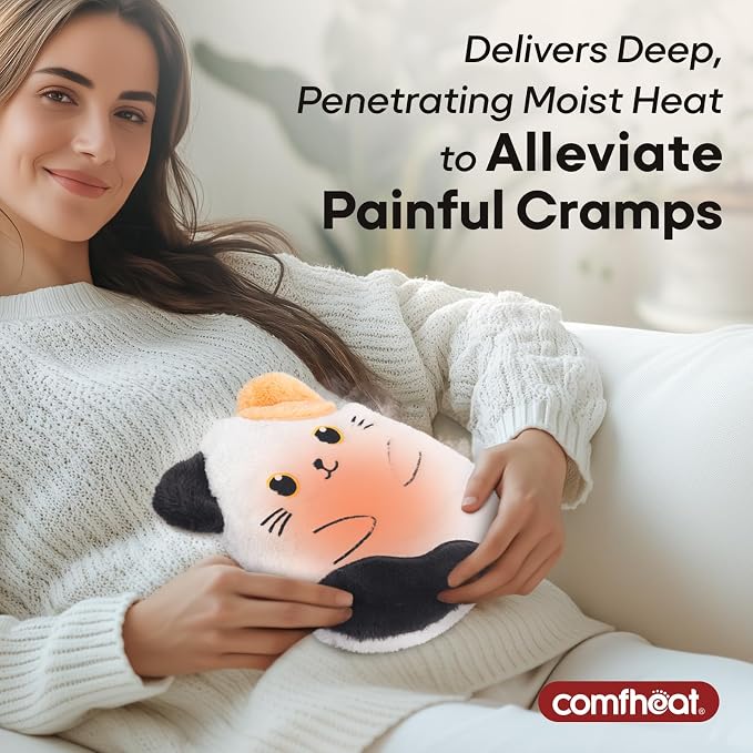 Cat Microwave Heating Pad for Period Cramps, Moist Heat Pack for Menstrual - Image 2