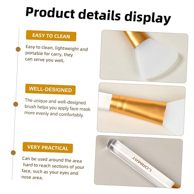 LORMAY Jelly Brush | 2 Pcs Silicone Face Mask Brushes | Mask Application Tool - Image 2